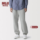 MUJI男式 毛圈棉裤子 男士长裤卫裤休闲裤加绒 26年春季男装 AB1NRA6S 灰色 M (170/80A)