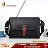 暇步士（Hush Puppies）单肩包斜挎包男头层牛皮复古邮差包潮流男包休闲斜挎包生日礼物