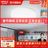 欧普照明（OPPLE）卧室吸顶灯具走廊灯过道灯阳台玄关灯简约小吸顶灯三防一体快装 呵护光【白光】13W/1200lm直径25cm