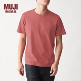 MUJI MUJI 男式 印度棉天竺编织 圆领短袖T恤 ABA01A0S 粉红色 S
