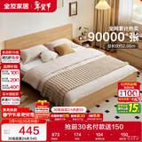 全友家居 北欧原木风板式床小户型省空间家用卧室1.2x2.0米学生单人床