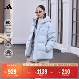 adidas 拒水防泼防风保暖鸭绒羽绒服面包服男女同款阿迪达斯官方   蓝色   XL
