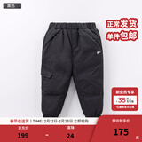 戴维贝拉（DAVE＆BELLA）童装男童羽绒裤儿童加绒裤子女童宝宝保暖裤婴儿加厚冬季大童冬裤 黑色-N【DB6434】 110 cm(建议身高100-110cm) cm（建议身高100-110cm）