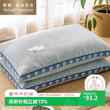 雅鹿·自由自在荞麦枕头100%全荞麦皮荞麦壳枕芯护颈椎枕头40×70浅灰加大一对装