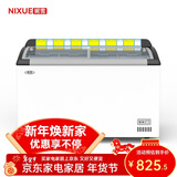妮雪超市冰柜商用展示柜卧式冰柜商用冷柜冷藏冷冻柜冰棍雪糕柜保鲜柜冰糕柜冰淇淋柜透明玻璃冰柜 298雪糕柜85*65*85【铜管新款带价格条】
