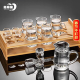 青苹果加厚玻璃白酒杯 一口杯小酒杯刻度家用饭店用