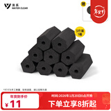 清系烧烤碳 原木炭 取暖炭 条形空心机制木炭 无烟烧烤炭含引火块 3斤-引燃块