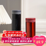 乐扣乐扣（LOCK&LOCK）不锈钢纤巧便携保温茶水杯车载商务男女保温杯子300ml黑色LHC561