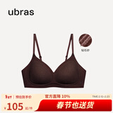 ubras【断码特惠】钻石纱夹心软支撑背勾隐形无钢圈文胸罩小胸聚拢内衣 热可可色 L+ 80C-80D