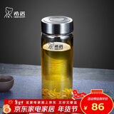 希诺单层玻璃杯男家用商务办公泡茶杯子便携车载水杯XN-6015 280mL