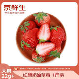 京鲜生 红颜奶油草莓 1斤装 15-20颗 单果22g+ 水果 春节也送货
