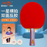 双鱼（DOUBLE FISH）横拍入门级小学生初学者娱乐专用双面反胶乒乓球拍【1A+C 附2球】