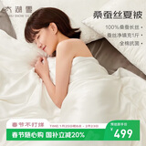 太湖雪 100%桑蚕丝空调被 丝重1斤 全棉抑菌胎套 双人被2.2*2.4m白