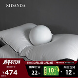 SIDANDA95%白鹅绒枕头五星级酒店100支全棉羽绒枕舒适低枕一只装48*74cm
