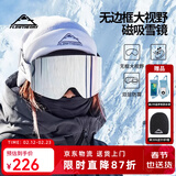 Flow Theory滑雪眼镜男女无边框舒适大视野磁吸防雾镀膜炫彩专业近视护目镜 星空银