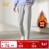361°运动裤子女秋冬季跑步宽松加绒休闲裤直筒长裤卫裤662444701D