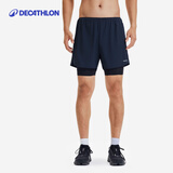 迪卡侬（DECATHLON）运动短裤男士跑步舒适假两件快干短裤-5637005