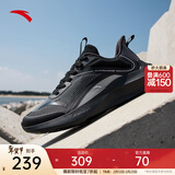 安踏风速丨跑步鞋男冬季轻便减震男士休闲鞋运动鞋子男舒适通勤跑鞋男 【毒刺】碳灰/黑-1 43 (男)