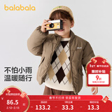 巴拉巴拉童装儿童棉服男童女童外套冬装棉衣绣花宝宝衣服 咖啡A51212 100