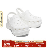 CROCS卡骆驰檀健次同款复古洞洞鞋女鞋厚底老爹鞋小鲸鱼洞洞鞋|206302 白色-100(含智必星) 36 /37(230mm)
