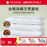 罗莱家纺枕头枕芯单人成人枕床上决明子荞麦呵护枕 草本枕花草枕 全棉决明子荞麦中枕-单只装 46cm*72cm