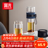 富光双层玻璃杯 泡茶杯茶水分离杯子 高硼硅玻璃水杯商务男女士290ML