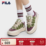 斐乐 斐乐官方女鞋CARROT摩登板鞋萝卜鞋休闲厚底鞋子女 夜曲紫/古白色-NA 39