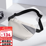 高尔夫（GOLF）胸包男士休闲斜挎包男单肩包小背包手机ipad腰包男骑行运动挎包 米白配灰