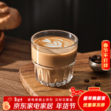 Bincoo玻璃咖啡杯冰美式日式透明水杯dirty拿铁杯设计感咖啡杯子