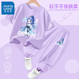 真维斯女童哪咤套装儿童服装2026夏季新款纯棉t恤短袖冰丝敖丙上衣服 敖丙【纯棉短袖+冰丝防蚊裤】11 110 【推荐体重30-37斤】