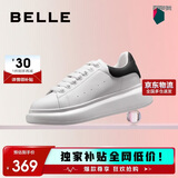 百丽厚底小白鞋女商场同款撞色板鞋Z2U1DCM5 黑尾翼-经典款 38