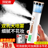 TrueX纳米级别补水喷雾仪家用脸部面部加湿喷雾器冷喷仪手持美容蒸脸器保湿便携水光注氧仪器皮肤检测 升级款：双孔喷雾 液晶显示