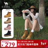 骆驼（CAMEL）【迪丽热巴同款】山越马丁靴秋冬新款高帮户外工装靴大黄靴女 L25W076018 女款土黄 37