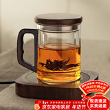 忆壶茶（YIHUTEA） 泡茶杯茶水分离玻璃杯办公室茶道喝茶杯子男士个人专用高档水杯 【透明】加厚泡茶杯+55℃保温垫
