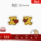 潮宏基线条小狗黄金投资金摆件足金金币好朋狗马尔济斯小金毛礼物TK 小金毛 万事OK(赠专属挂件)