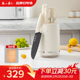 张小泉鎏影六件刀具套装 套刀 菜刀斩骨刀多用刀水果刀刀具全套 D300311