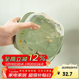 摩登主妇mototo熊猫玻璃饭盒上班族微波炉加热密封带盖保鲜盒-绿色600ml 