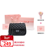 viney牛皮包包女包品牌链条包轻奢单肩斜挎包生日情人节礼物送女友老婆