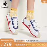 乐卡克法国公鸡男女复古低帮运动蒙贝利尔休闲鞋跑步鞋 白/蓝/红 37