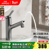 九牧（JOMOO）面盆龙头抽拉多功能水洗漱龙头双出水模式冷热防烫龙头 枪灰【洗漱抽拉龙头】32344