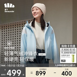 蕉下（beneunder）三合一冲锋衣LS19523女短外套风衣防风气绒保暖棉服 清羽蓝L