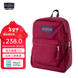 JANSPORT杰斯伯双肩包男背书包女学生校园电脑包 47LW04S 深紫酒红