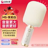 全民K歌麦克风 儿童唱歌无线蓝牙音箱k歌宝手持话筒音响一体M5茉莉白生日礼物