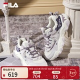 斐乐（FILA） 官方女鞋FLUID 5猫爪休闲鞋时尚复古运动鞋女鞋老爹鞋 奶白/浪漫紫-GO 36