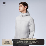 天石春秋3M新雪丽棉棉服男士外套短款连帽户外运动中间层薄夹克V160 银桦灰色 连帽款 2XL （185/104A）