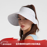 卡蒙（Kenmont）百搭黑白条纹空顶防晒帽女夏沙滩速干透气可折叠遮脸遮阳帽6046 晨雾蓝 可调节（55-60cm）
