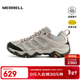 迈乐（Merrell）官方店男女款户外登山徒步鞋减震MOAB 3迈越者轻量防滑耐磨透气 J036346米白（女款） 35