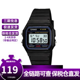 卡西欧（CASIO）时尚潮流复古小方表液晶显示防水运动学生石英手表 男女同款 F-91W-1