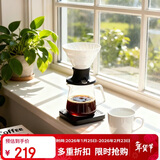 HARIO聪明杯V60过滤滤杯陶瓷聪明杯冲咖啡过滤滤杯带开关200ML黑色