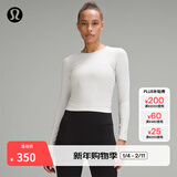 lululemon丨All It Takes女士运动 T 恤 *罗纹Nulu™芯吸 LW3GK5S 浅蒸汽灰 XS /4